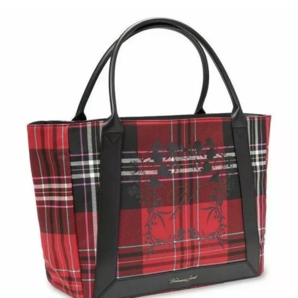 Victoria's Secret Limited Edition Red & Black Plaid Tote Bag. Retails for $58.00